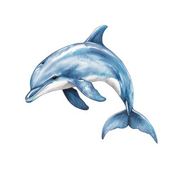 Fototapeta premium Dolphin diving 3d isolated on transparent background