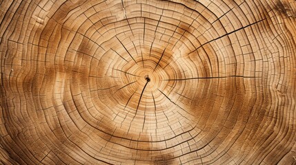 Naklejka premium Nature's History Revealed: Close-up of a Thick Tree Trunk with Rings and Texture