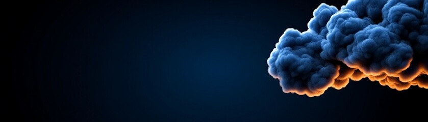 Molecular Structure: A mesmerizing abstract representation of a molecular structure, rendered in vibrant hues against a deep blue background.