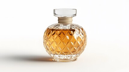 Elegant Amber Perfume Bottle In Glass