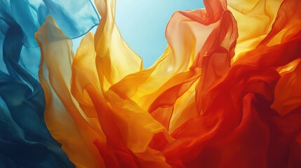 Abstract Colorful Fabric Swirls: A Symphony of Hues in Motion