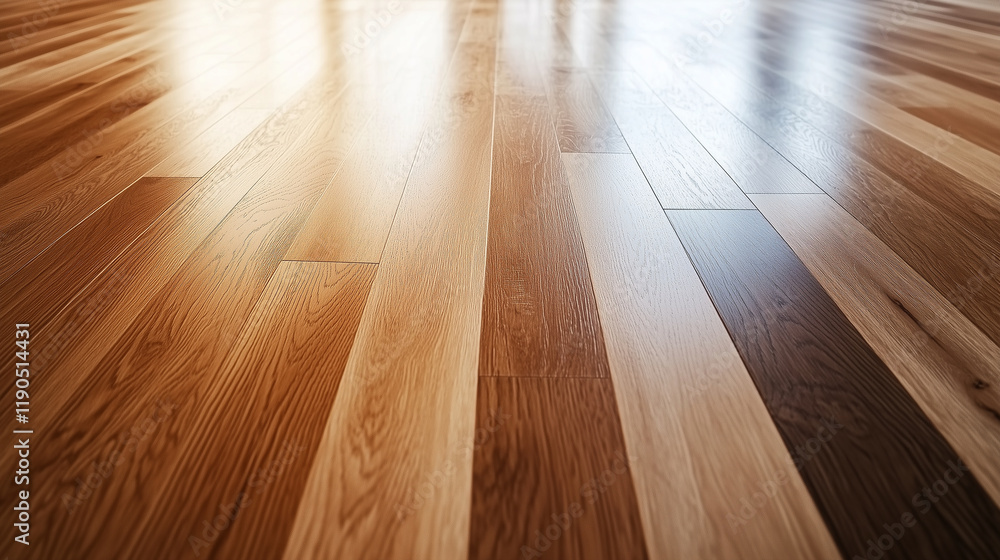 Aufkleber high-resolution laminate flooring samples laid out in a smooth gradient, transitioning from pale bir