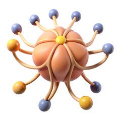 Colorful and Abstract Representation of a Molecular Structure