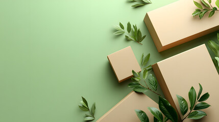Banner for an eco-friendly packaging company, showcasing innovation and sustainability