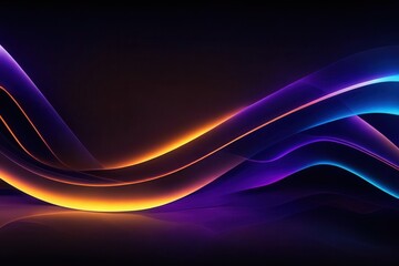 Naklejka premium Vibrant Abstract Waves with Flowing Colours and Neon Gradients in Motion