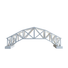 Fototapeta premium railway bridge over white