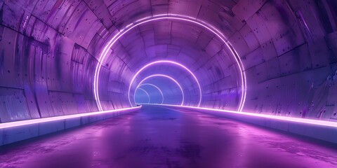 Inside the Brunkeberg tunnel in Stockholm, Sweden Stock Photo