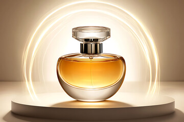 Luxury Golden Perfume Bottle Display