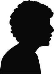 a boy head silhouette vector