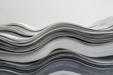 Exploring Abstract Layered Paper Textures in Monochrome, a modern artistic expression