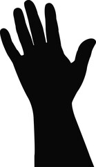 a hand, body part silhouette vector