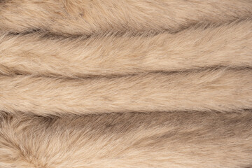 Texture of faux fur as a background, top view.