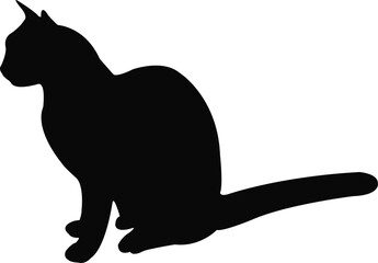 a cat body silhouette vector