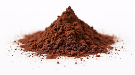 cocoa powder isolated on white background
