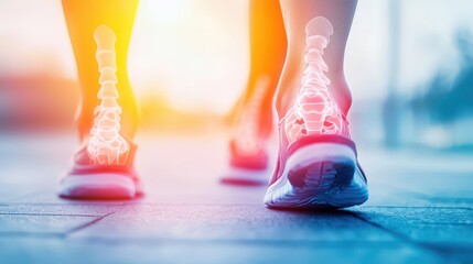 Visual representation of ankle joint stiffness reduction through therapy.