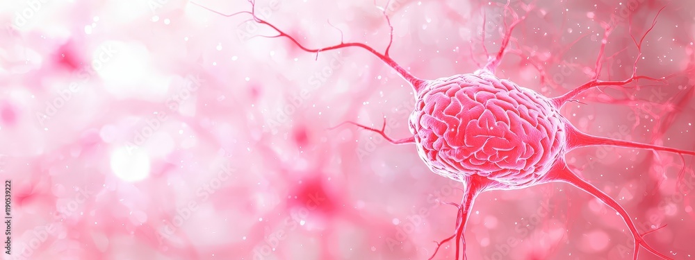 Poster visual representation of brain tissue damage from lack of oxygen.
