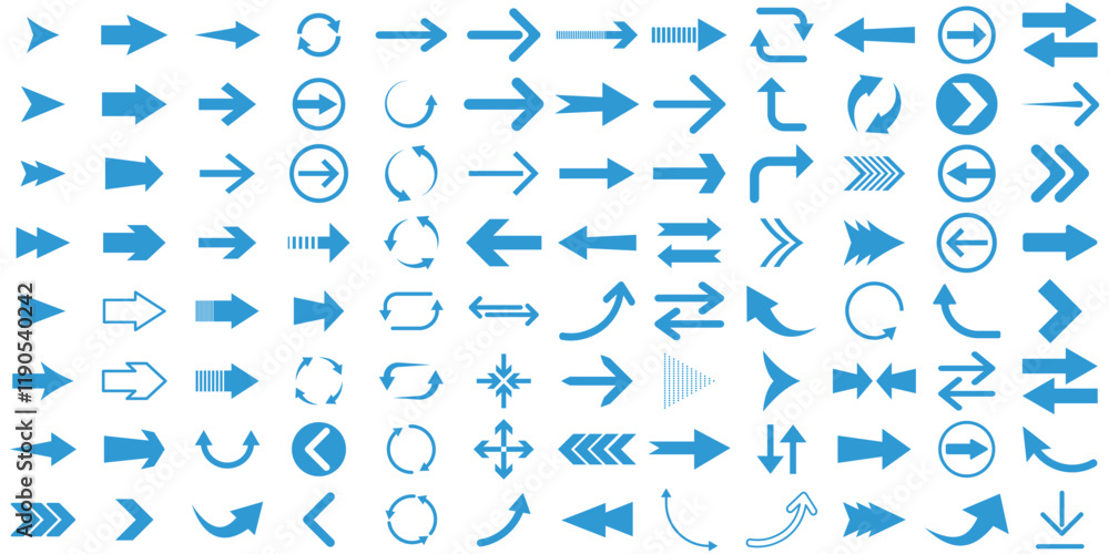 Poster arrow icon. mega set of vector arrows. arrows set. arrow icon collection. set different arrows or we