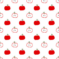 red apples fruit seamless organic nature pattern. design for background, notebook cover, carpet, cloth, batik, textile, paper print, sarong, card, floor, curtain, fabric print, ceramic