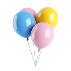 Pastel Balloons Joyful Flight Festive Celebration