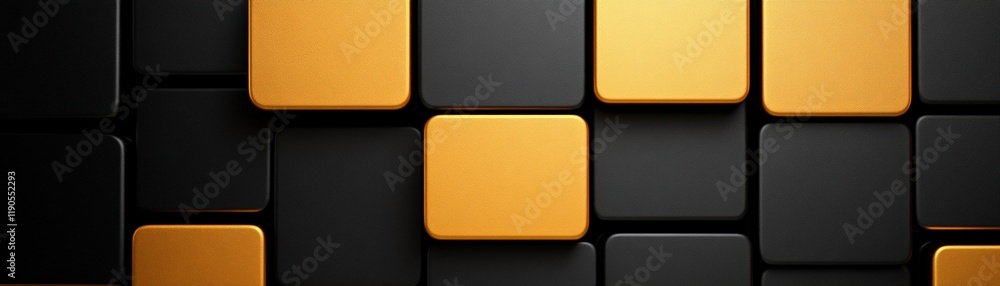 Poster golden and black abstract: a captivating abstract design featuring an arrangement of black and golde