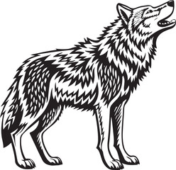 wolf isolated on white background