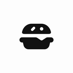 burger fast food icon vector sign