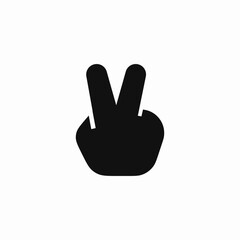 peace hand gesture icon vector sign