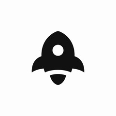 startup rocket launch icon vector sign