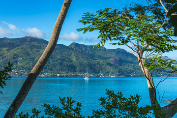 Beautiful Panorama Of The Bay Of Beau Vallon