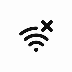 no internet no wireless offline icon vector sign
