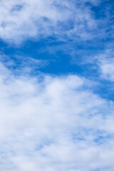 Photograph of white clouds on a white background. Concept: Nature, wind, clouds.
