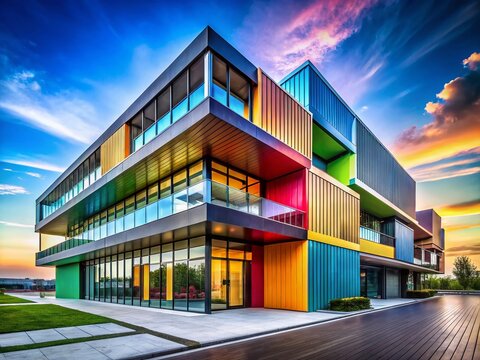 Black Friday Sale Banner: Modern Architecture Background with Copy Space - Powered by Adobe