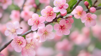 Obraz premium Pink Blossom Spring Flowers Macro Photography