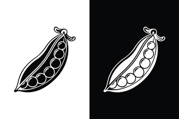 Peas icon vector on White Background ,Vector Art Illustration on white background.