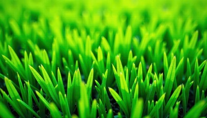 Fototapeta premium Bright green artificial grass, lush, vibrant Perfect for background use , synthetic lawn, background