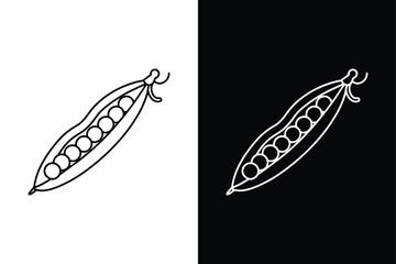 Peas icon vector on White Background ,Vector Art Illustration on white background.