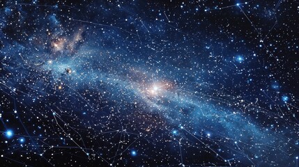 Cosmic Orion Constellation at Night