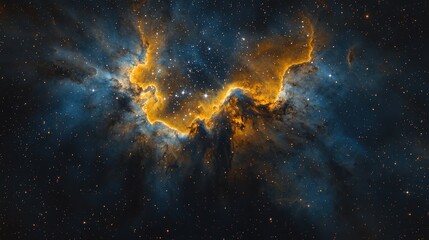 Fototapeta premium Cosmic Space Nebula with Star Clusters