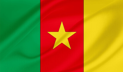 Naklejka premium Flag of Cameroon