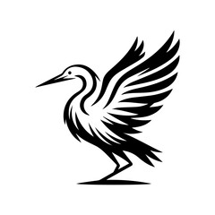 Obraz premium heron silhouette vector