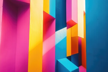 Colorful Room with Multi-Colored Walls