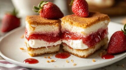 cheesecake with strawberries