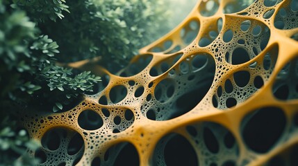 A nature-inspired abstract design with a sense of texture and movement, creating a feeling of vitality and energy.