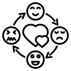 emotional single icon