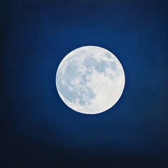 Obraz premium Radiant waves emanating from the full moon, celestial beams blending seamlessly with shimmering stars