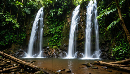 Obraz premium Cascades enchanteresses dans la jungle