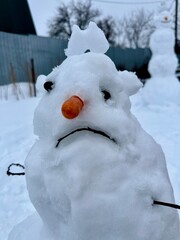 snowman in the snow