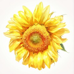 Fototapeta premium Vibrant Yellow Sunflower Blossom Close up Detailed Floral Image Summer Nature Photography