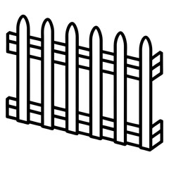 Elegant Fence Silhouette Vector Design