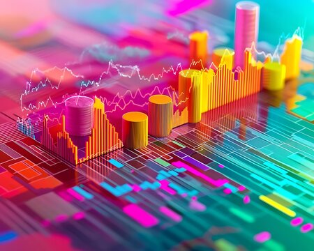 A colorful visualization of economic performance and investment